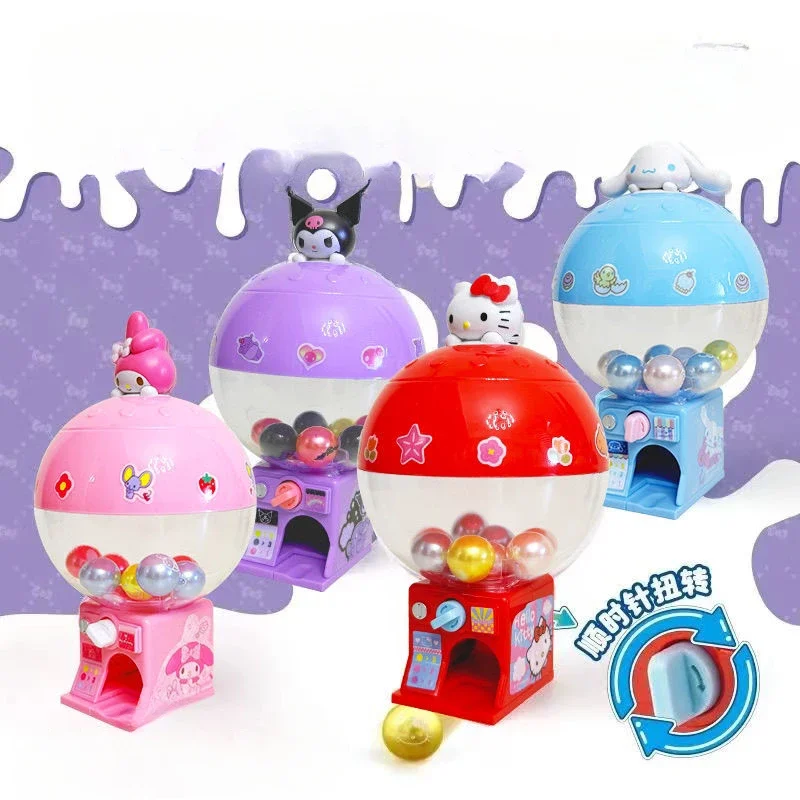 Sanrio family cute anime Hello Kitty Kuromi My melody Pochacco mini rotating gashapon machine Kawaii claw machine holiday gift