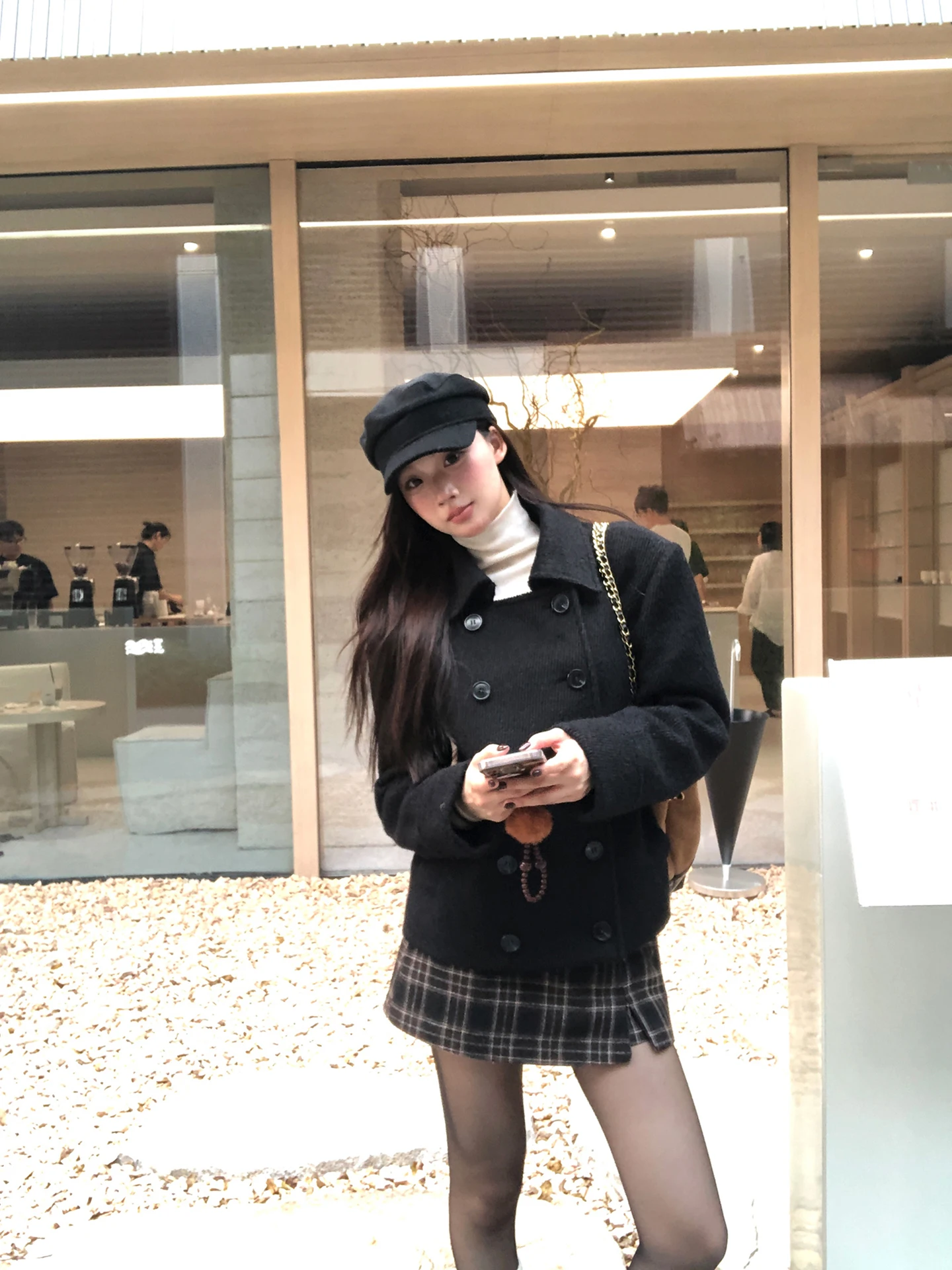 

Красное шерстяное пальто знаменитостей, женское пальто из смеси хлопка, зимняя высококачественная верхняя одежда, модель прямой трубки для поездок на работу