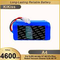 Long-Lasting Battery For Ilife A4 A4s V7 A6 V7s Plus Robot Vacuum Cleaner 4S 1P Full Capacity 4600Mah