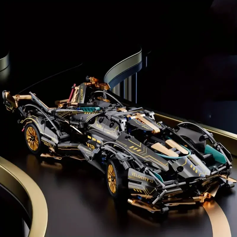 مجموعة مكعبات بناء سيارات السباق مكونة من 1638 قطعة - ألعاب تعليمية عالية الجودة ومقتنيات رائعة! هدية مثالية لعيد الميلاد وأعياد الميلاد والمناسبات الخاصة