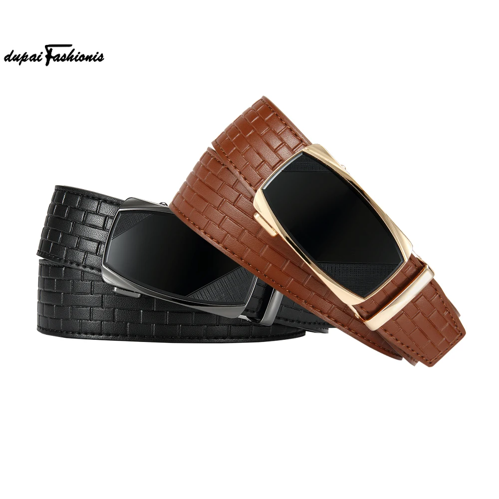 Men's High-quality Leather Belt, Metal Automatic Buckle, New Men's Casual Business Leather Strap, Men's Luxury Jeans Accessories