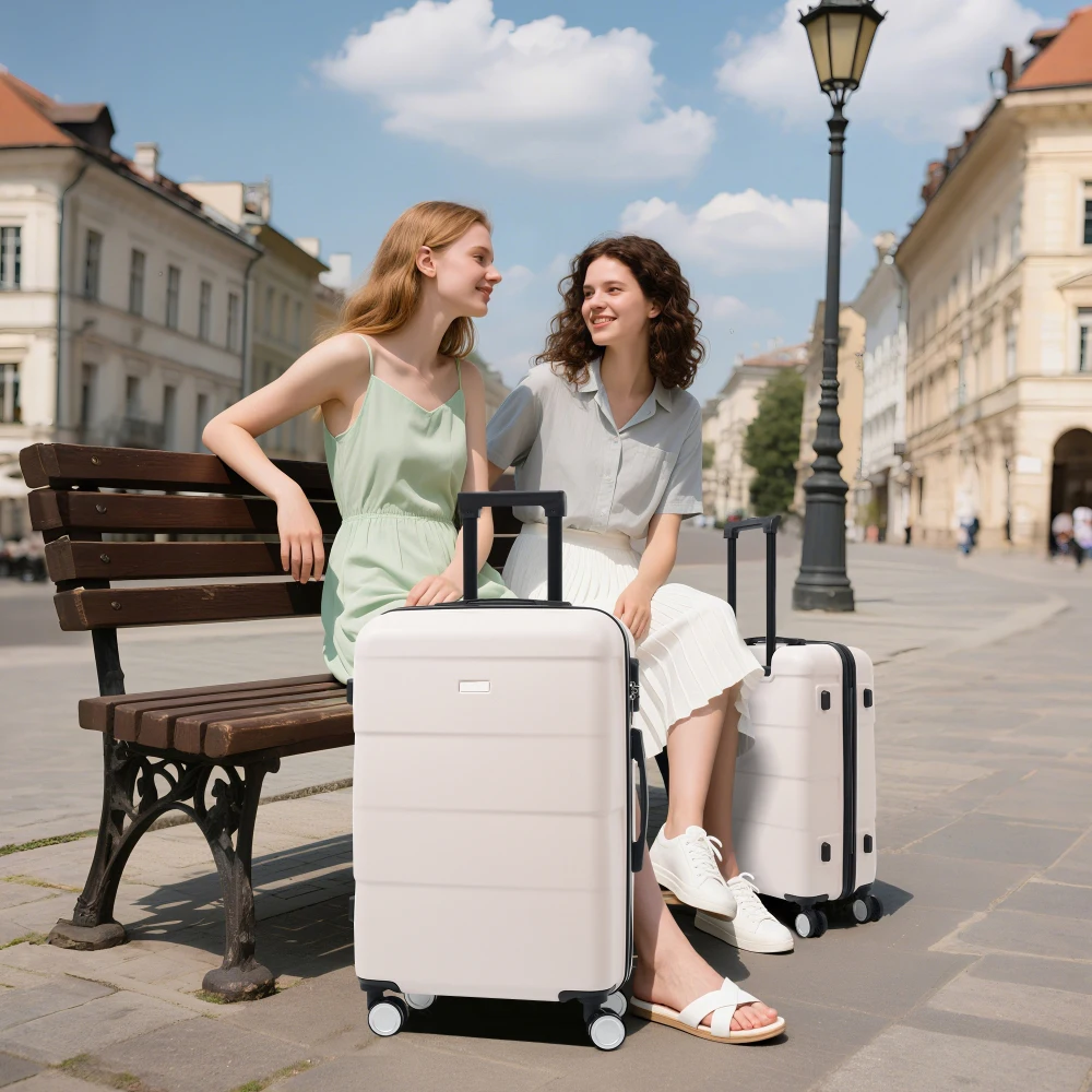 

Lightweight 6 in 1 Hardside Luggage Set 16"+20"+24"+28" with 2 Bags Double Spinner Wheels Travel Suitcase