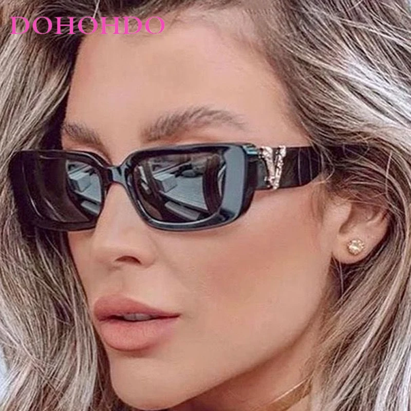 

Fashion Rectangle Sunglasses Women Luxury Brand Vintage Small Frame Sun Glasses Ladies Classic Square Eyeglasses Oculos UV400