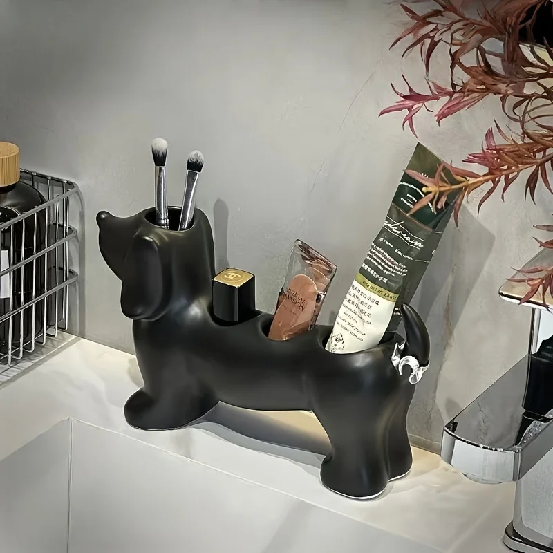 Dachshund Toothbrush Holder Cute Animal Dog-Shaped Organizer 3D