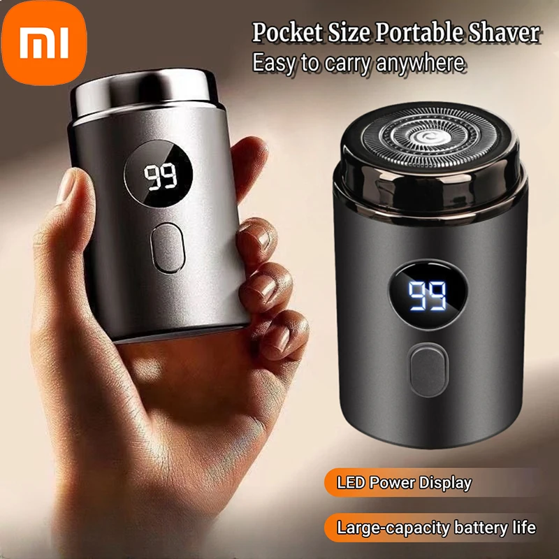 Xiaomi Men's Electric Razor Mini convenient Power powerful shaver Type-c Charging Led Digital Display Men Women Home Razor 2025