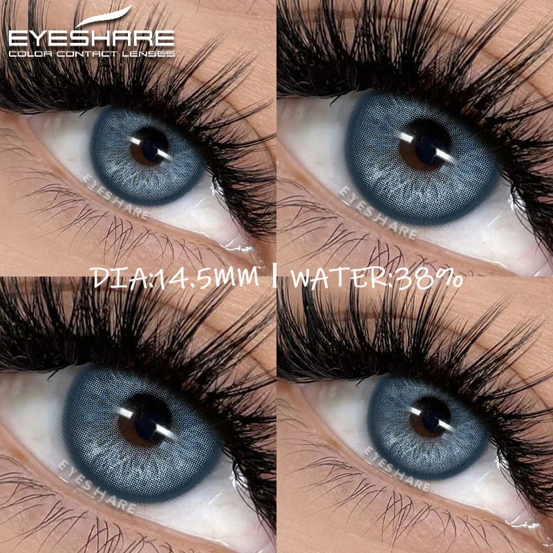 EYESHARE New Colored Contact Lenses for Eyes 1pair Brown Contacts Fashion Blue Eyes Lenses Gray Pupils Green Eye Lenses Yearly