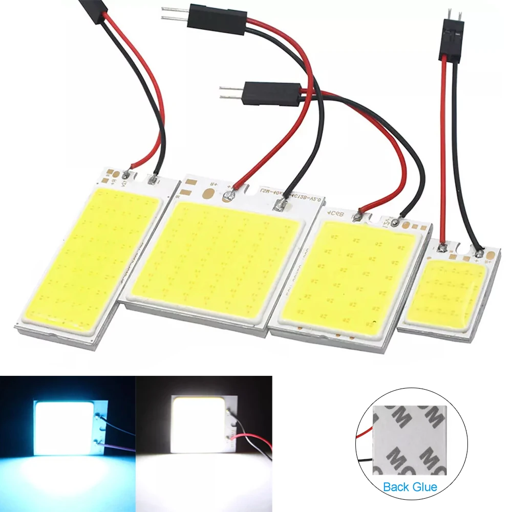 

COB Panel Light With Resistance 16LEDs/24LEDs/36LEDs/48LEDs Decorative Inground Reading Lights White Cool Lamp Auto 12V Car Map