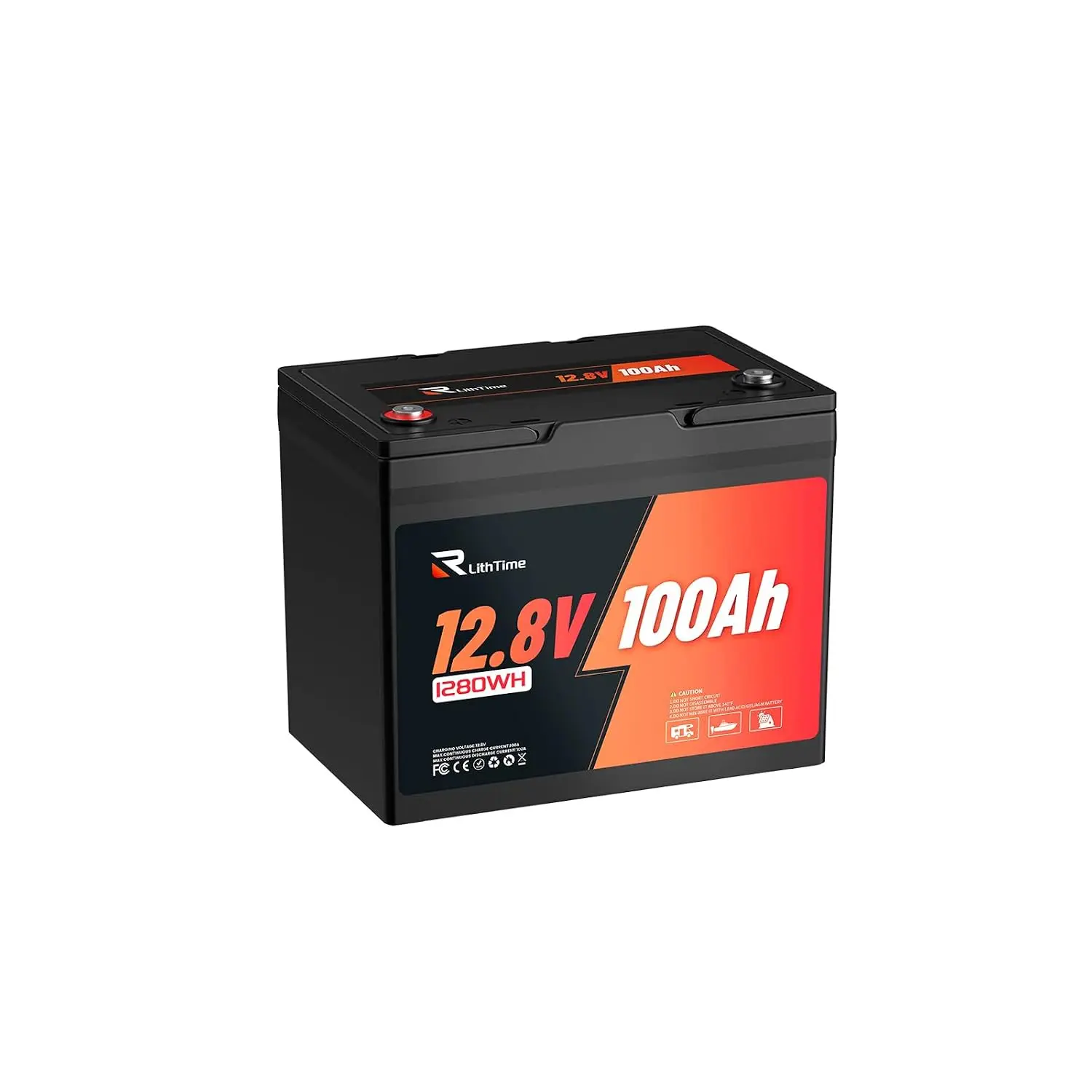 12V 100Ah LiFePO4 Battery BCI Group 24 with 100A BMS & 15000 Deep Cycles for RV Marine Home Energy Storage, Customized