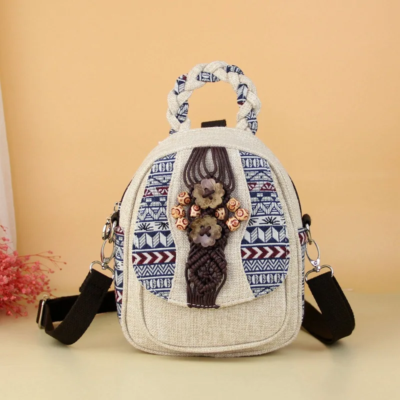 

Hot Selling New Retro Artistic Handbag, Lightweight Tote Bag, Casual Zipper Crossbody Bag, Simple Handmade Woven Bag