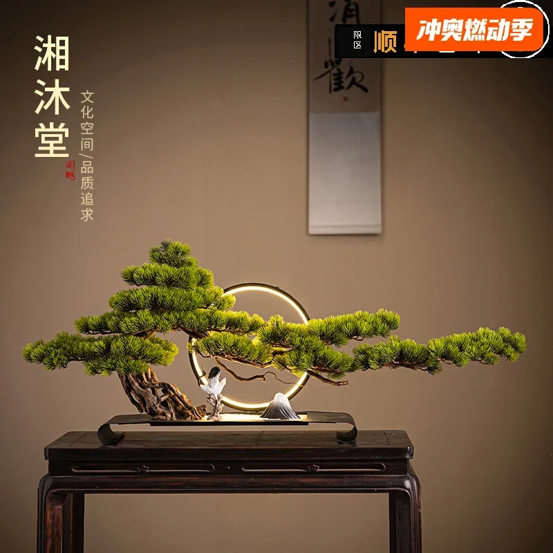 Simulation welcome pine light luxury green plant decoration entry door desktop living room hotel micro landscape soft decoration