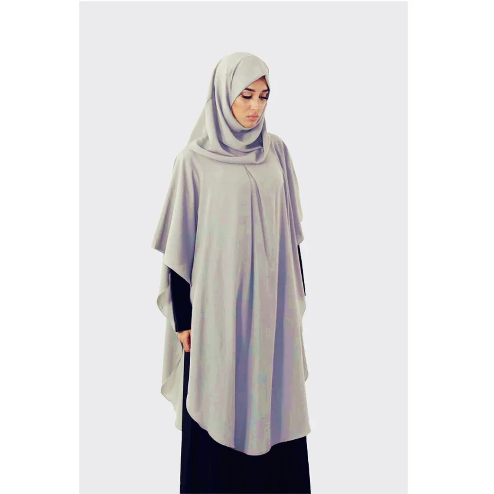 긴 Khimar 무슬림 여성 히잡 머리 위 기도문 원피스, Eid 후드 탑 스카프, 이슬람 아바야스 부르카 풀 커버 카프탄 라마단 의류