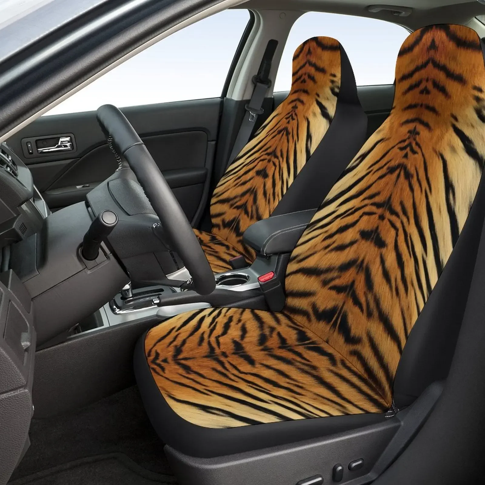 2024 Tiger Stripe Car Seat Cover Breathable Protective Dust Proof Auto Seat Covers Four Seasons Interior Accessories Hot Sale