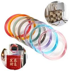 1Pcs Acrylic Round Bag Handle Transparent Colored Purse Frames Clasp Handbag Sewing Brackets Handles Bag Accessories 9/10/12.5cm