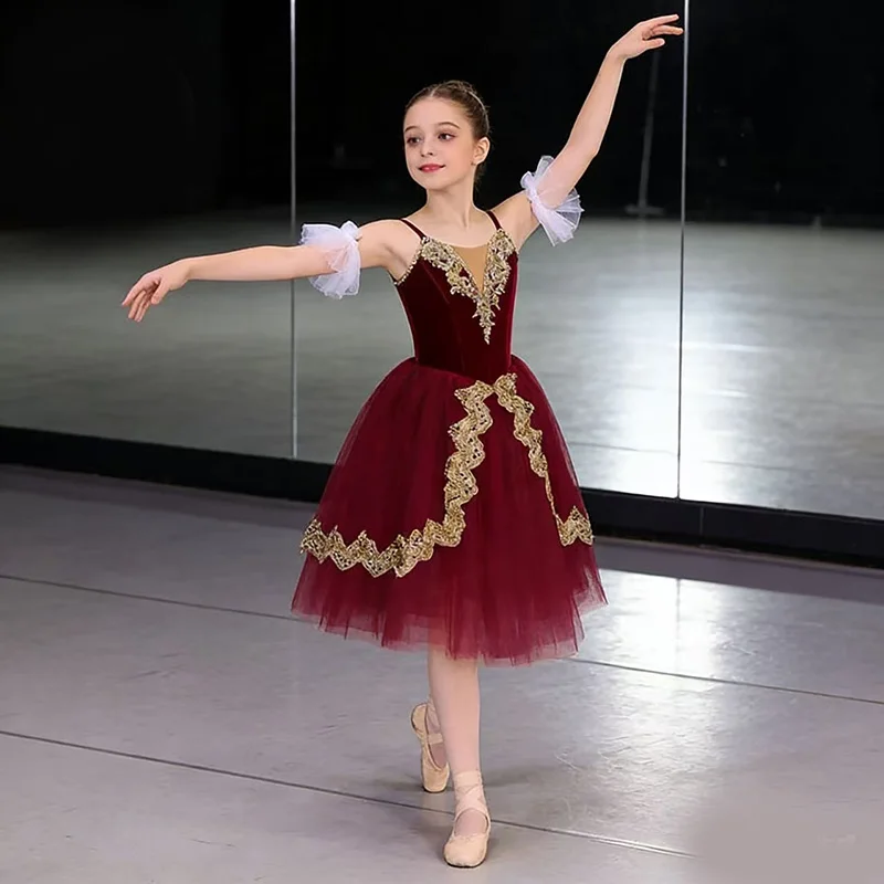2356 Children’s Ballet Costume Ensemble Dawn Goddess Ballet CostumeLong Veil Skirtadult Puffy Skirt Professional image 5