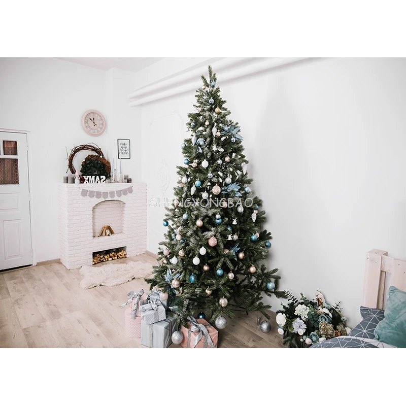 Christmas Theme Photography Background Snowman Christmas tree Children Portrait Backdrops For Photo Studio Props 2197 DHT-04