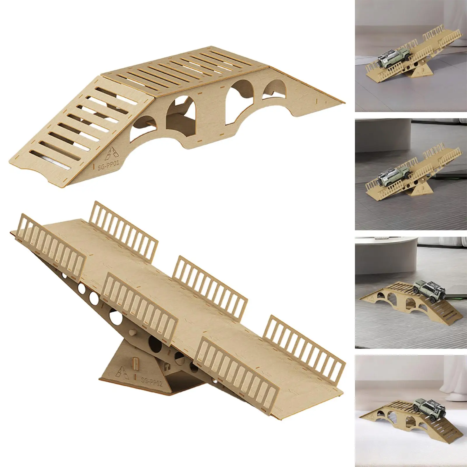 RC Bridge Obstacle, Challenge Obstacle Model Bridge, Practicing Handling Skills for 1/18 1/24 Crawler RC Hobby Car