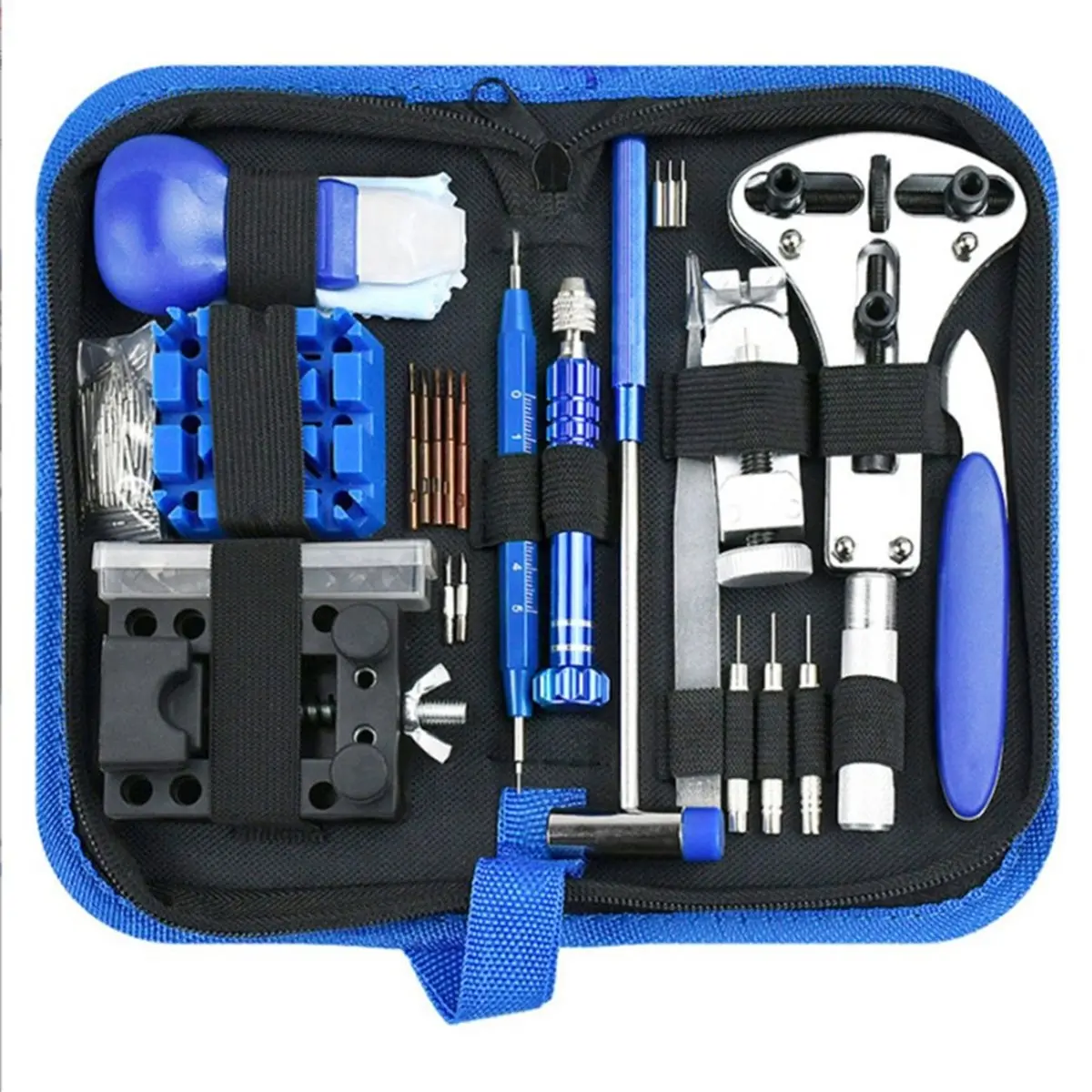 Home Tool Watch Repair Kit, Battery Change, Band Resize, Case Opener & Cleaning Tools,Easy Carry Tool Bag Included