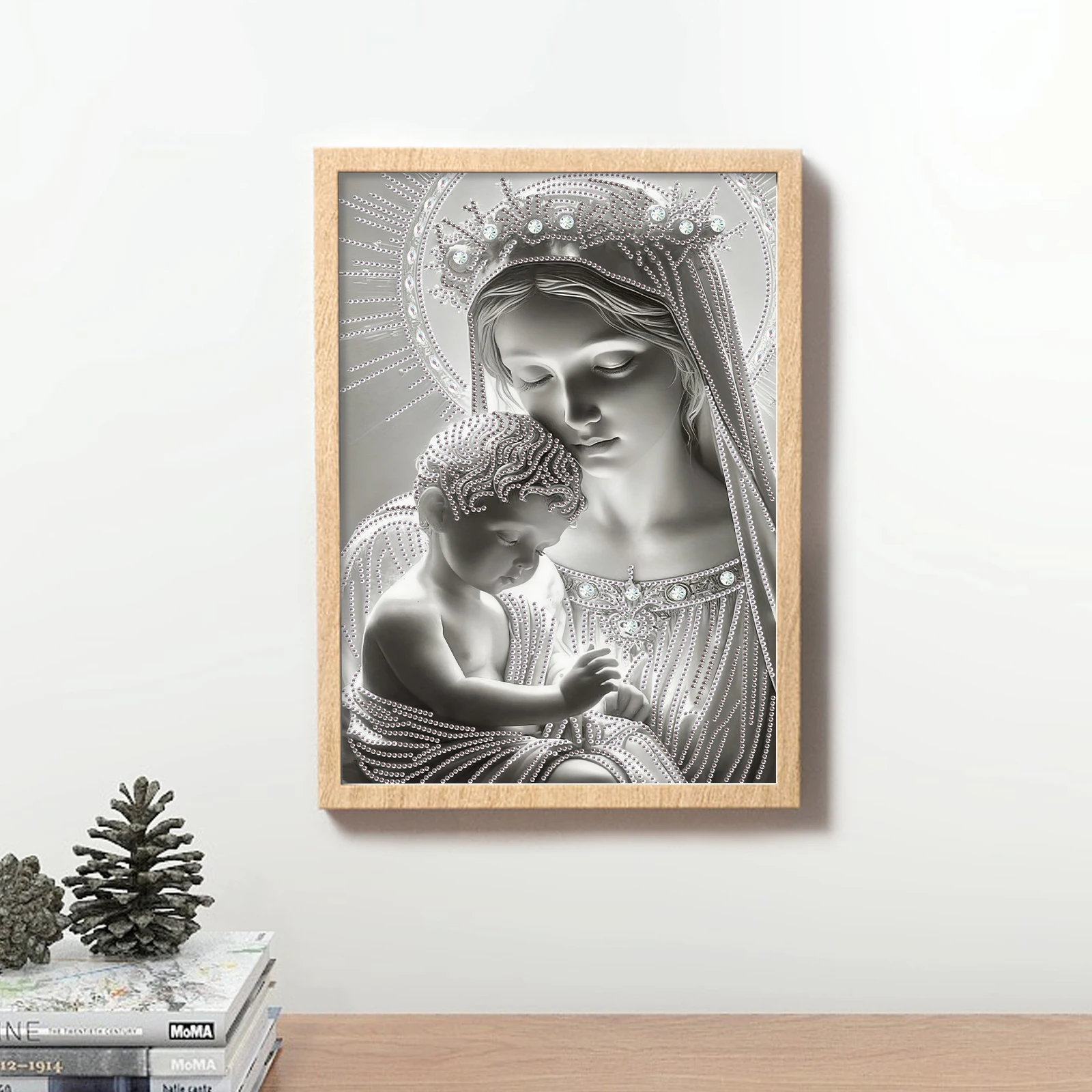 Special Shape Diamond Art Painting Kits for Beginner Adults,Religious themes Crystal Rhinestone Diamond for Home Wall Decor Gift view 5