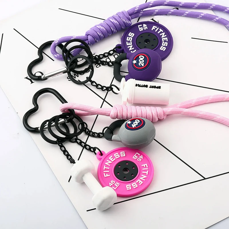 3DMini الدمبل اللياقة البدنية غلاية المفاتيح للنساء حقيبة الموضة قلادة اللياقة البدنية متحمس حقيبة مفتاح السيارة حلية الديكور هدية #5