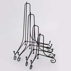 Iron Display Stand Metal Easel Stand for Picture Frame Decorative Plate Book Photo Anti-Slip Display Dish Rack Shelf Home Decor