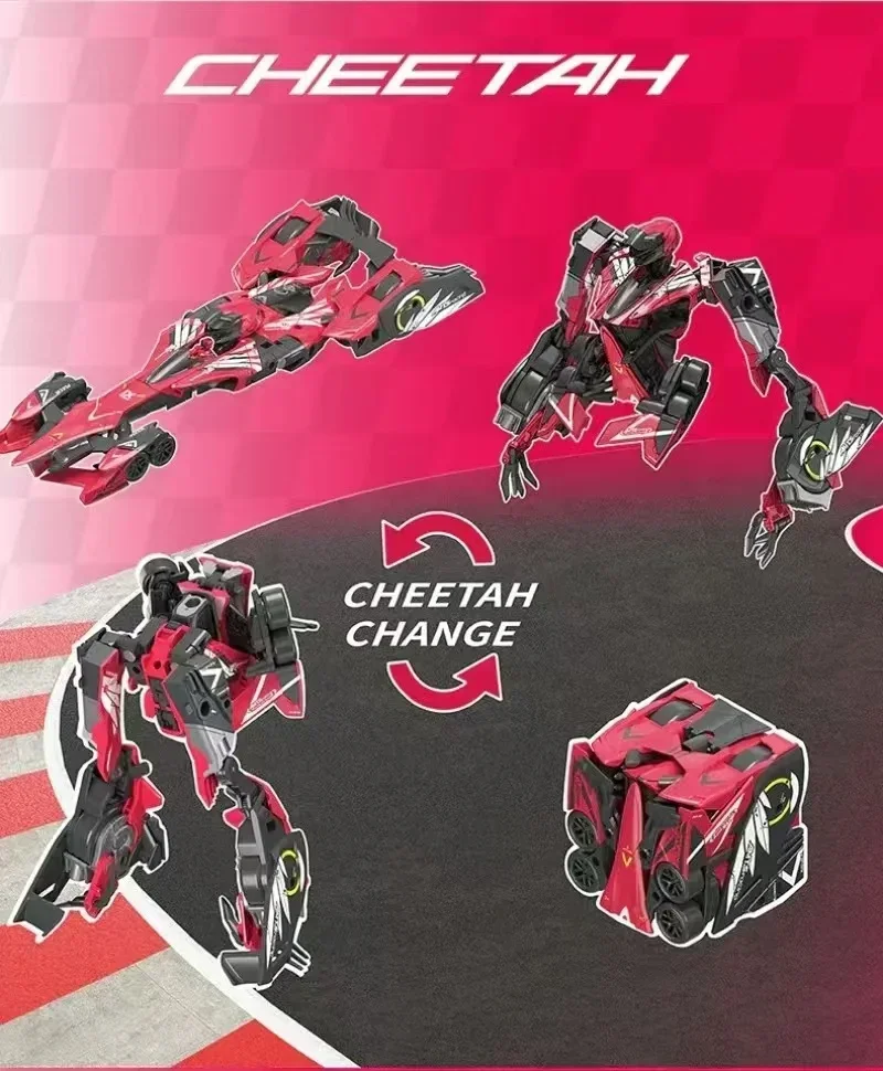 在庫ありオリジナル 52TOYS Infinitybox IB-05 チーター変形ロボット変換メカとキューブアクションフィギュアおもちゃギフト