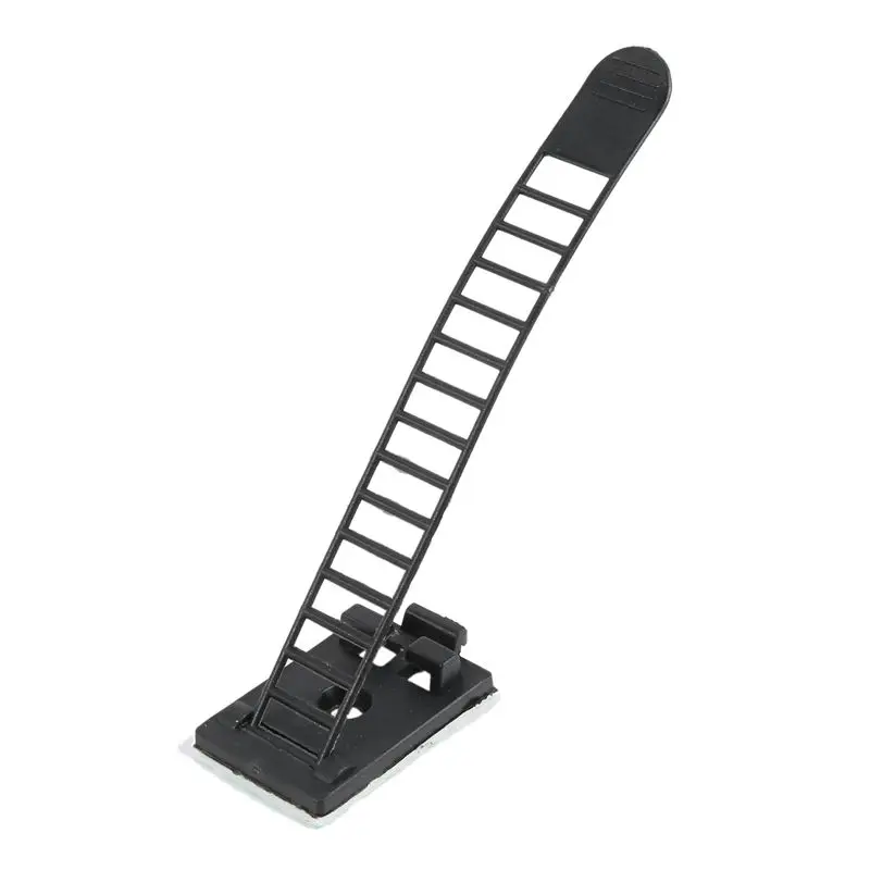 AA81-200Pcs 2 Sizes Adjustable Self-Adhesive Nylon Cable Straps Cable Ties Cord Clamp For Wire Management, Large And Small