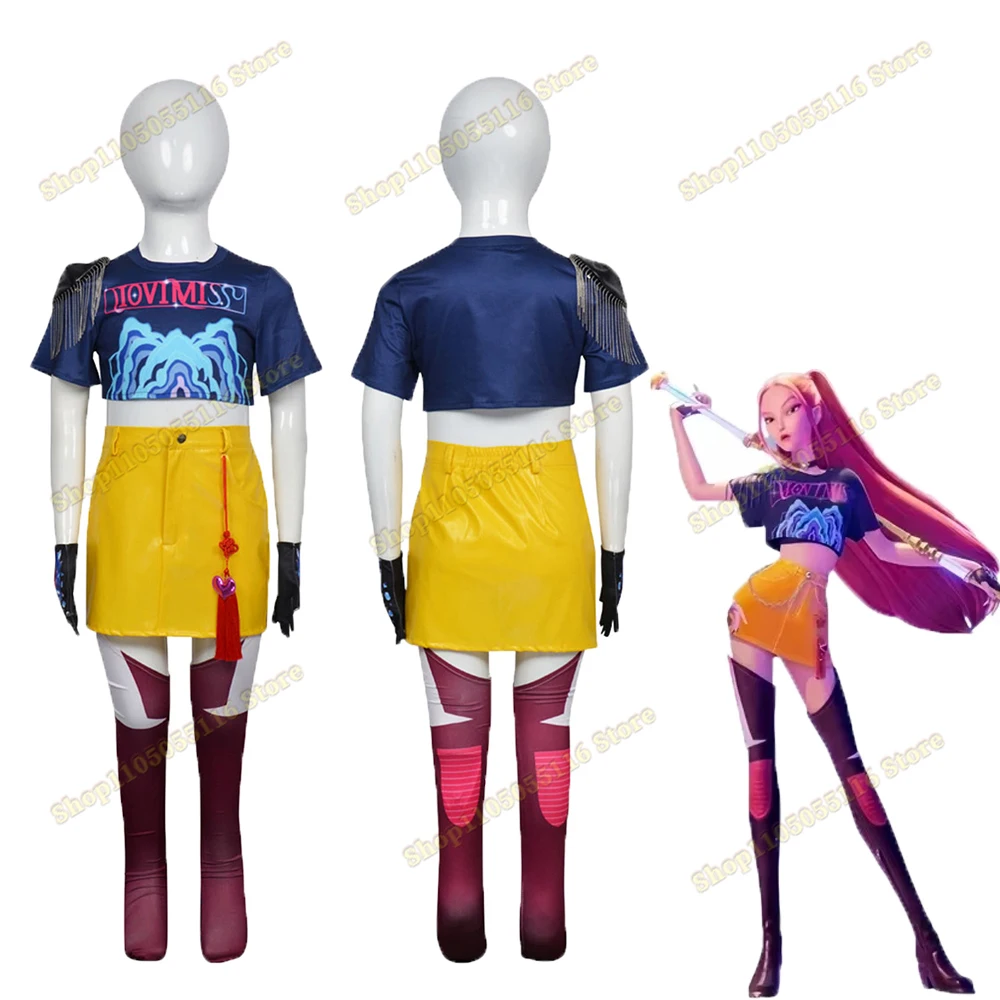 

Модный костюм Mira Performance для косплея с принтом для девочек K-Pop, команда охоты на демонов, Рождество, Хэллоуин, игровой костюм, новый наряд