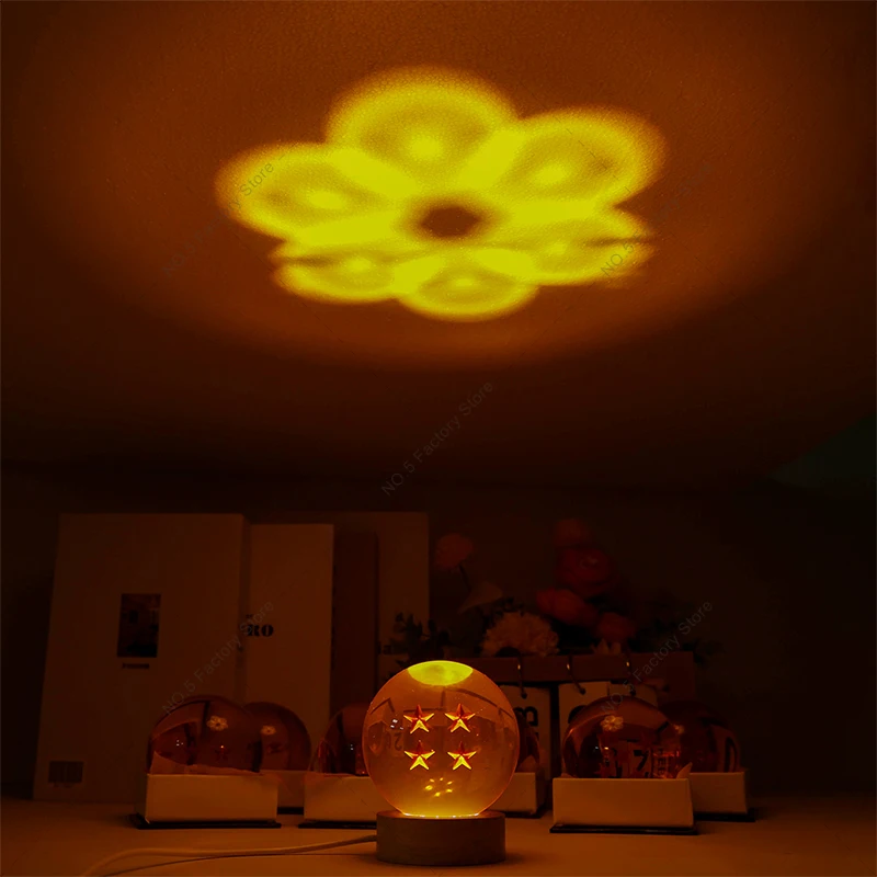 Dragon Ball Crystal Ball Lamp Action Figure Shenron Wish Balls Led Night Light Shenlong 1-7 Star Crystal Balls Anime Figurine