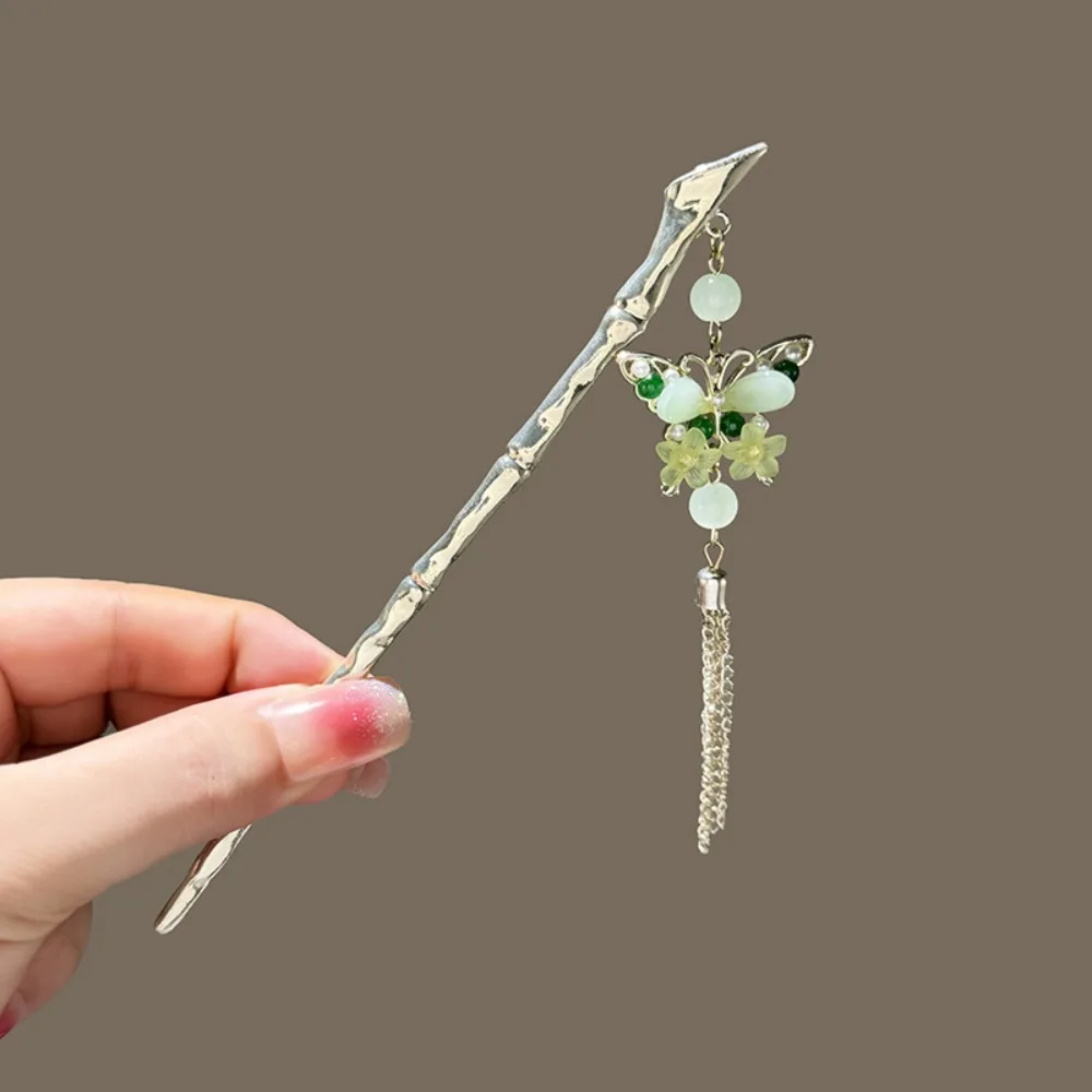 

Elegant Chinese Style Sword Hair Fork Tassel Hair Stick Buns Design Hairstyle Hair Accessories Women Jewelry Hairpin Hairneedle