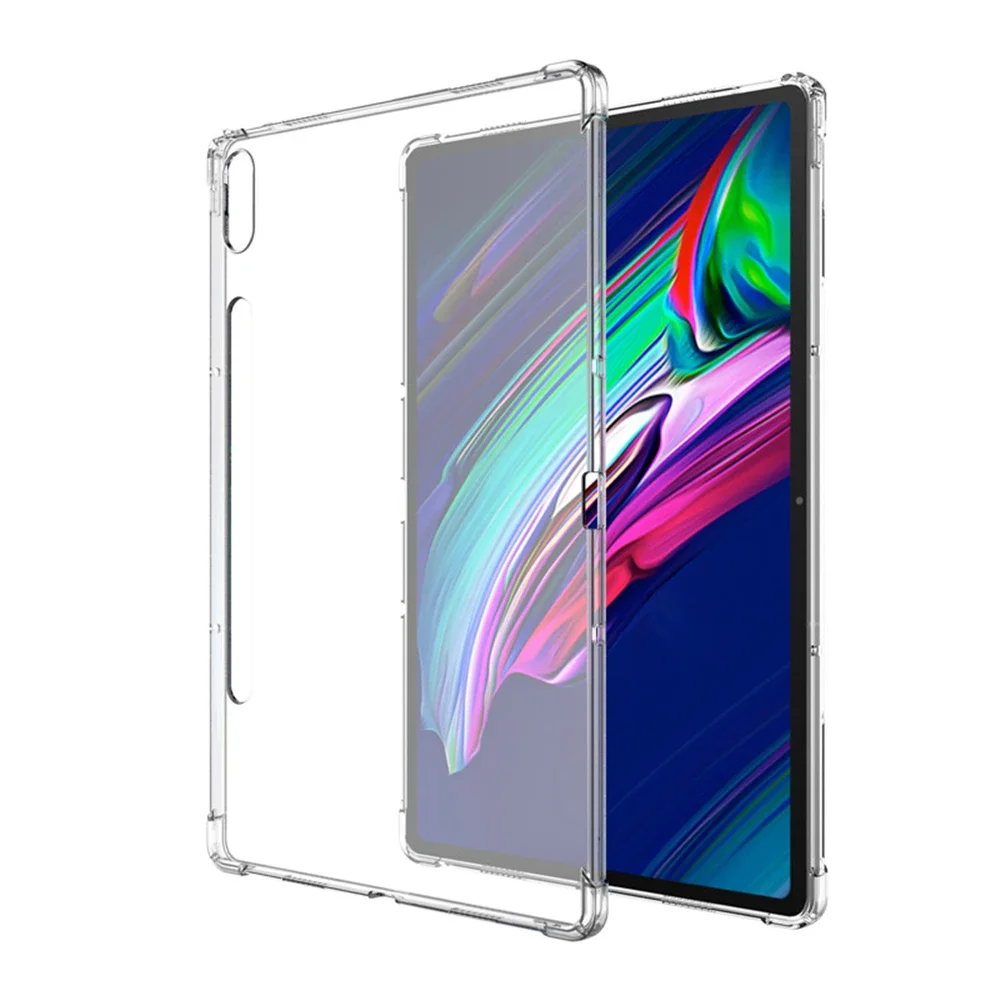 Capa de silicone à prova de choque para lenovo tab p12 pro 12.6 2021 TB-Q706F/q706n/q706l tablet caso flexível claro transparente capa traseira