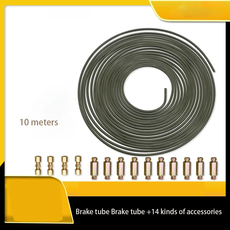 

4.75mm Automotive Brake Tube Brake Tube PVF Steering Warm Air Tube Fuel Transfer Brake Tube Copper Plated +14 Accessories