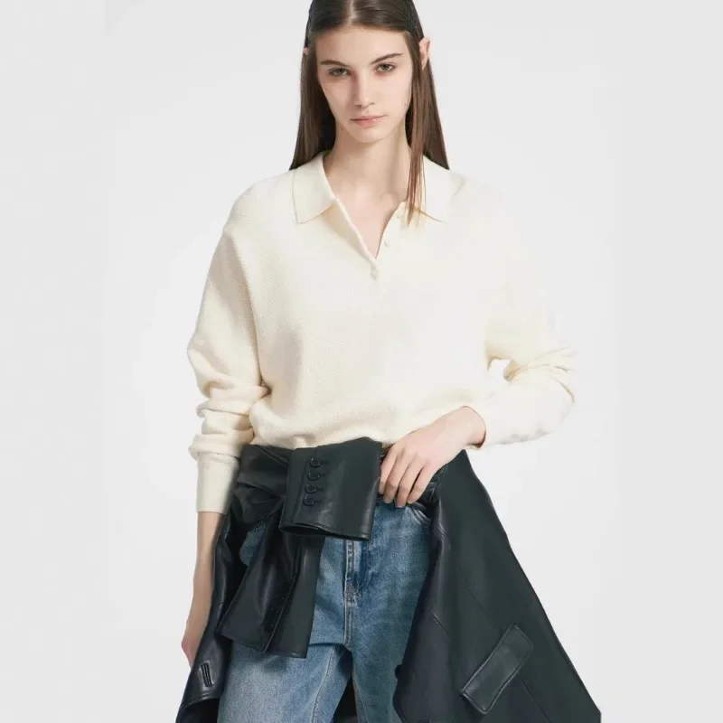 

Hirsionsan Winter Thick Women Knitted Soft Piece S Soft Female Sets Polo Neck Sweater