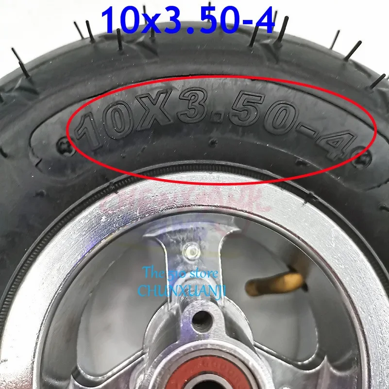 10x350-4 Tube Tyre with 4 Inch wheel Rim Brake Disc Sprocket  Pump 10x3.50-4 Tires Wheels Fits ATV Quad Go Kart 47cc 49cc