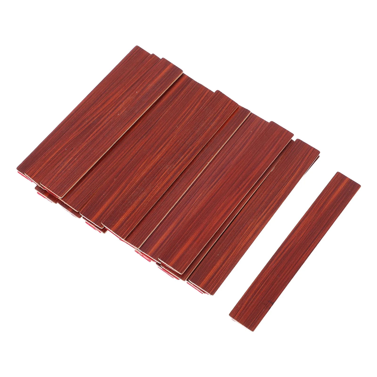 20 قطعة أرضيات خشبية لبيت الدمى بلاط ذاتي اللصق صغير بمقياس 1 12 سهل التركيب أرضية متينة للحبوب الواقعية للمصغرة