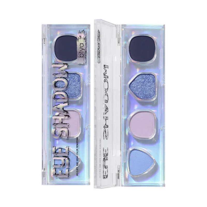 

Biya Cyberpunk Four-Color Matte Pearlescent Fine Glitter American Style Hot Girl Sassy Sister Smoky Eyeshadow Palette
