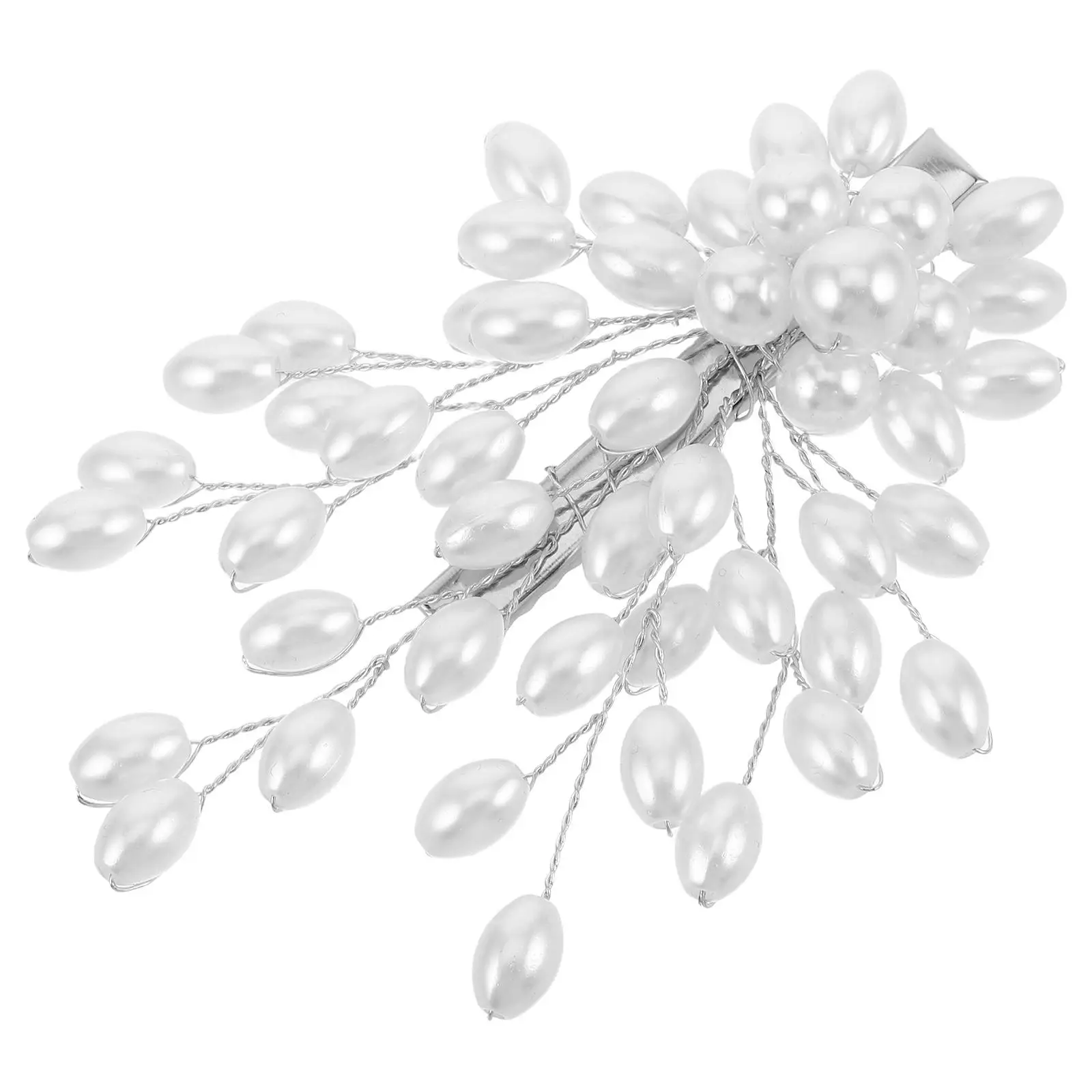 

Pearl Hair Clips White Crystal Flower Wedding Bridesmaid Accessories Girls Elegant Bridal Hair Decorations for Bride Party