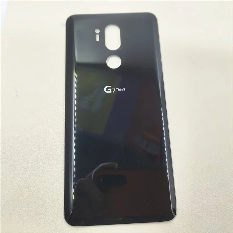 غطاء بطارية زجاجي ثلاثي الأبعاد لهاتف LG G7 ThinQ G7 G710 g710em حافظة خلفية مع مادة لاصقة