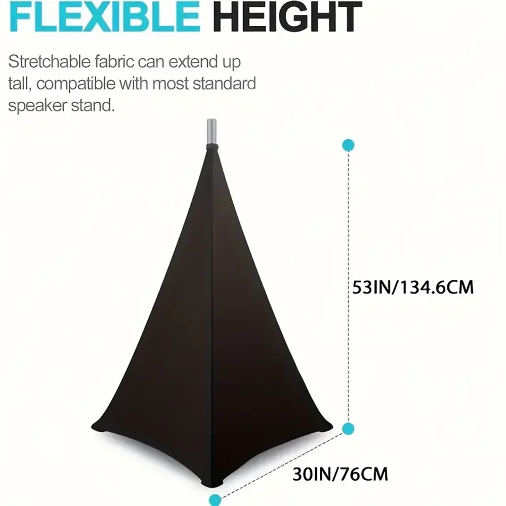 غطاء حامل مكبر الصوت، تنورة حامل ثلاثي القوائم، حامل مكبر الصوت DJ، غطاء ثلاثي القوائم، تغطية 360 درجة #4