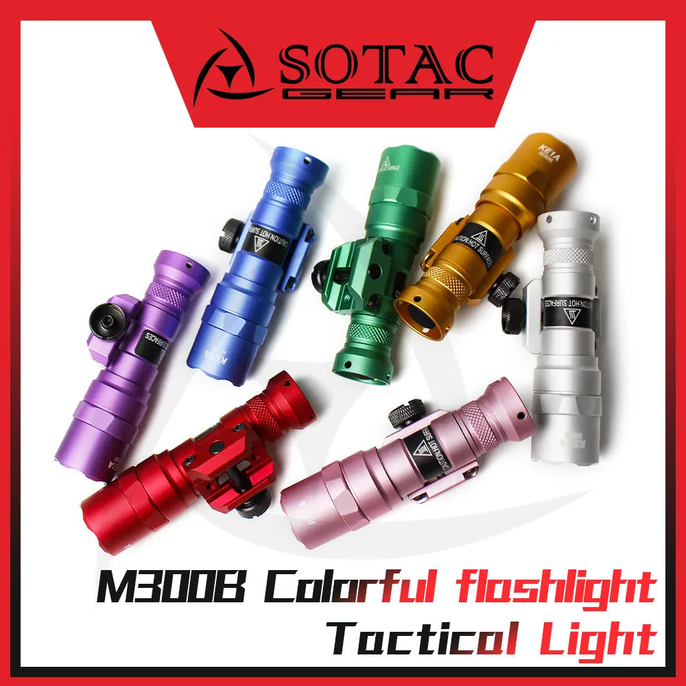 

SOTAC GEAR Colorful M300B Scout Light LED M300B Tactical Flashlight with Button Outdoor Hunting