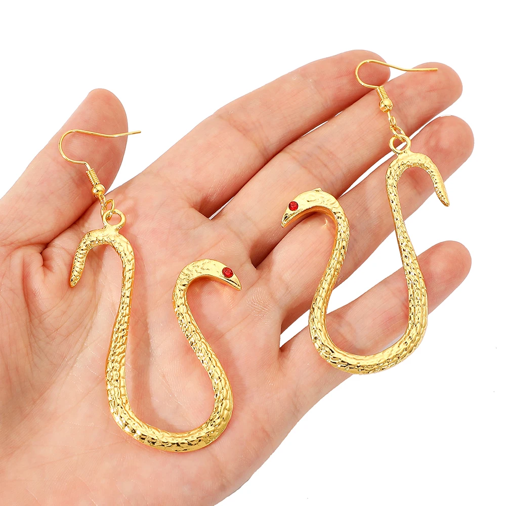 Cartoon Snake Pendant Earrings for Women and Girls, ONE PIECE Boa Hancock Cosplay Prop, Dangle Eardrop Jewelry, Party Gifts