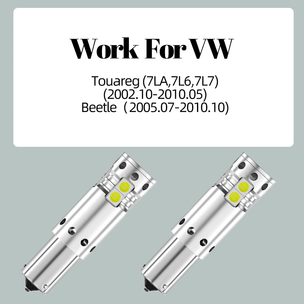 2pcs LED Backup Light Blub Reverse Lamp H21W BAY9S 64136 Canbus No Error For VW Touareg 2002-2010 Beetle 2005-2010