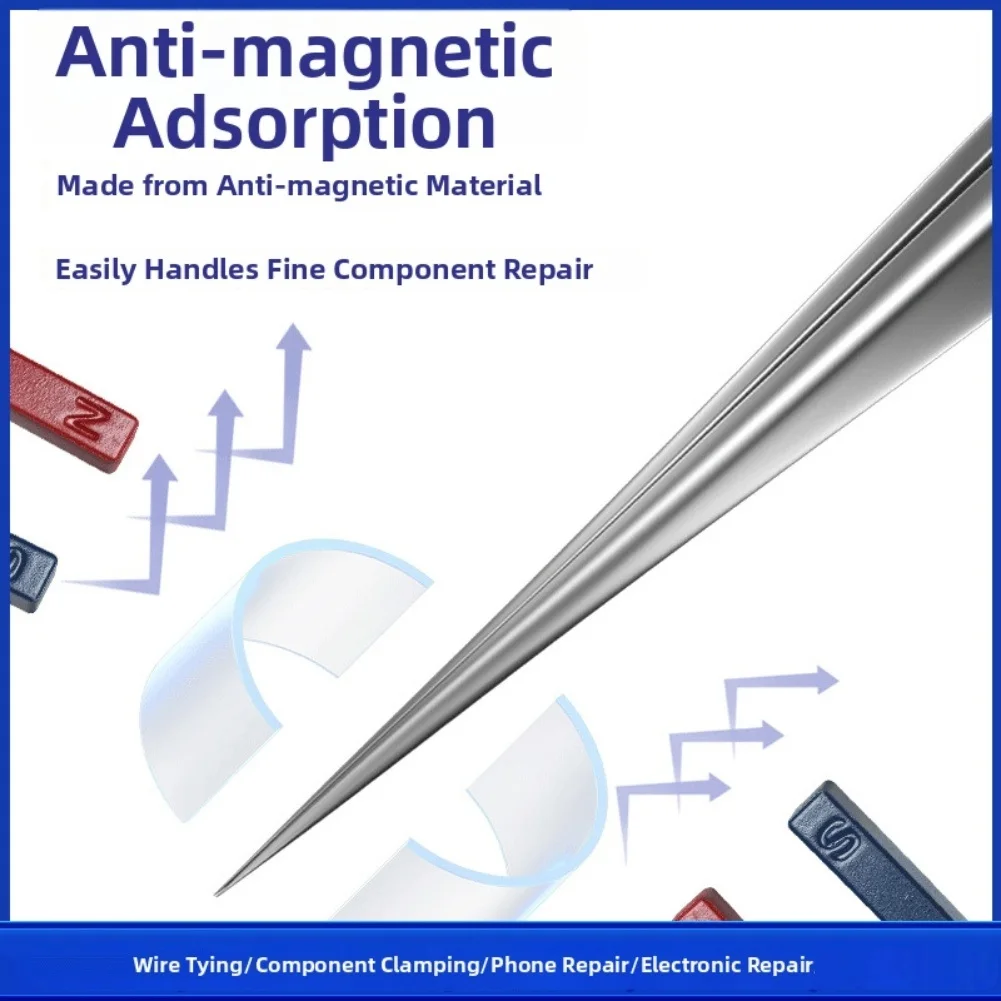 

for GAN-15 Non magnetic Tweezers with High Hardness Tip for Accurate Clamping in Electronic and For Phone Repair Applications
