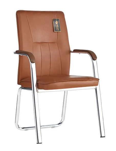 Stackable conference meeting room PU leather office chair with arm rest