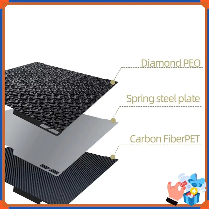 

Компактная сборная пластина Bambu Lab H2D, двухсторонняя гладкая пластина PEI PEO, пружинный стальной лист, детали H2D, нагревательная платформа, 3D-принтер Patrs