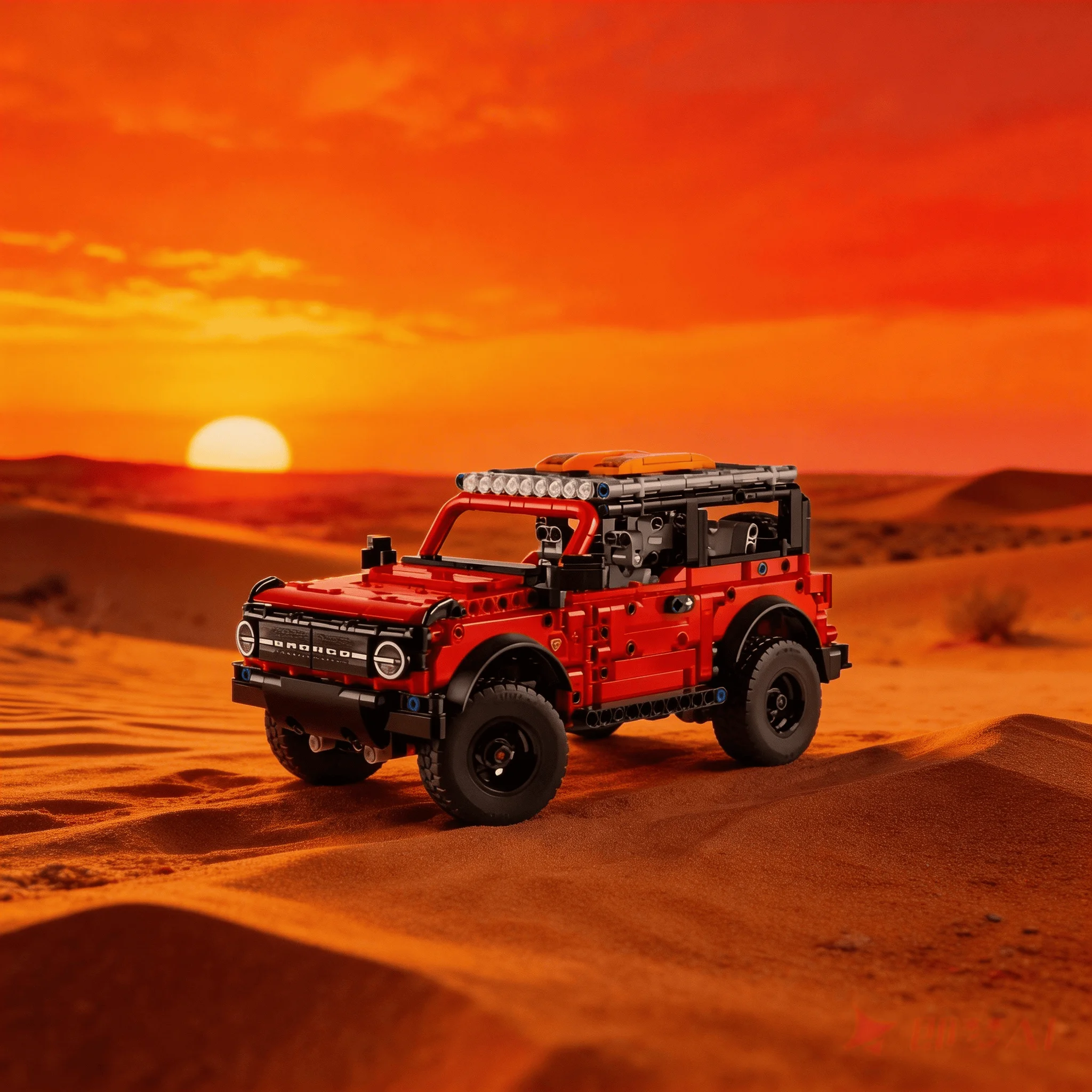 

НОВЫЙ Конструктор «Красный внедорожник» из 943 деталей: Модель автомобиля с механическими передачами – Идеальный подарок на День рождения и Рождество