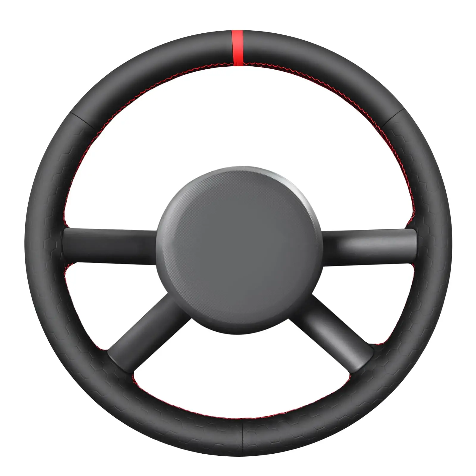 

Microfiber Leather Steering Wheel Cover For Jeep JK 2007-2010 Hand Stitched