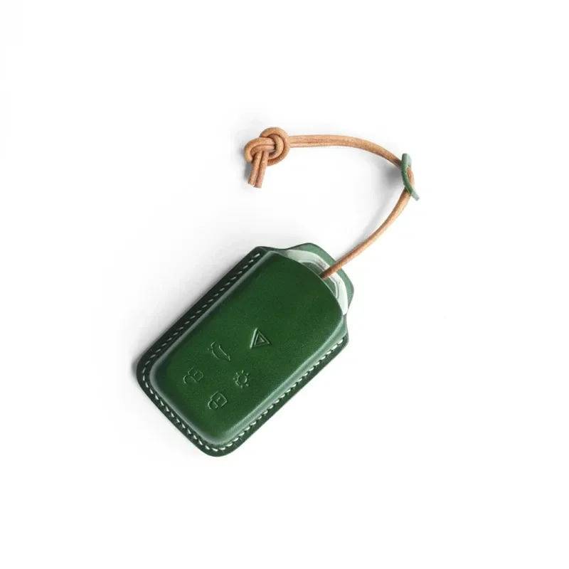for Volvo Classic Five Key Leather Textured Key Bag Vegetable Tanned Leather All Handmade Minimalist Key Cover