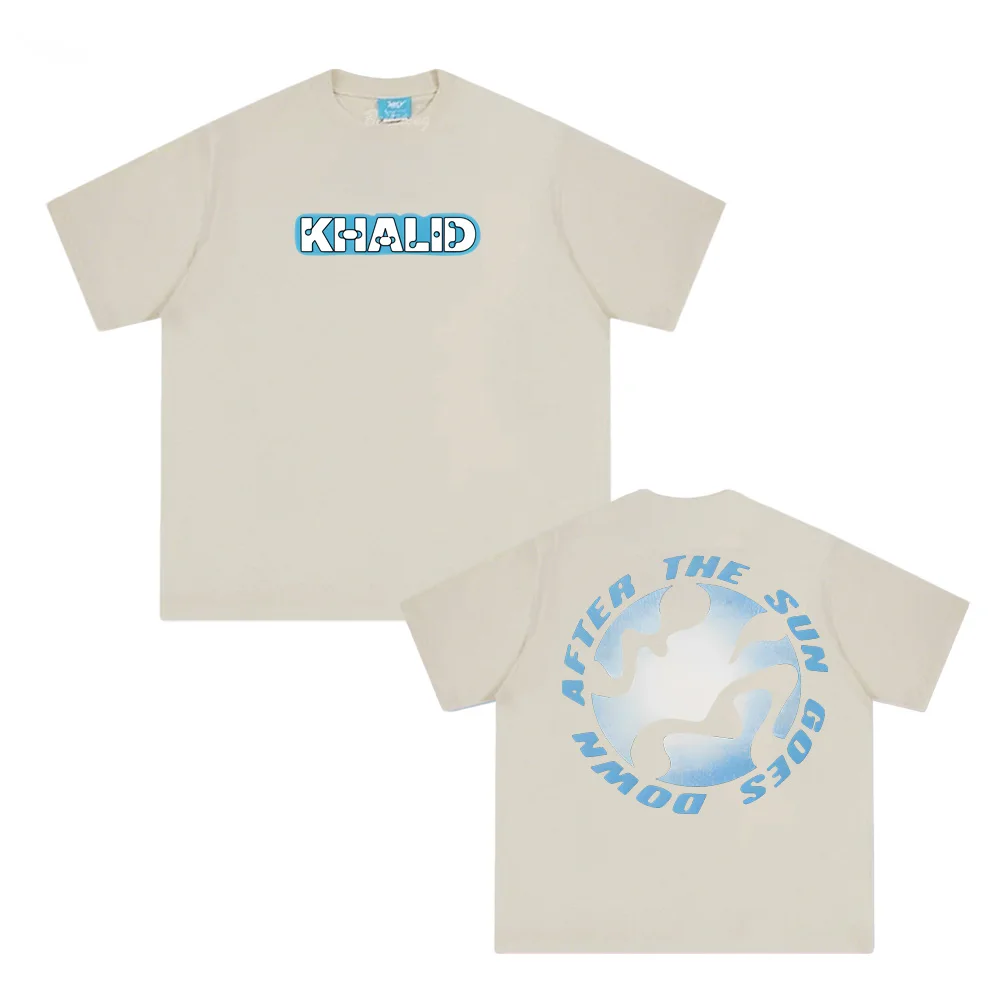 بعد الشمس يذهب إلى أسفل تي شيرت خالد المغني نفس النمط كم 100% قطن موضة مريحة Camisetas بلايز Harajuku الصيف المحملة