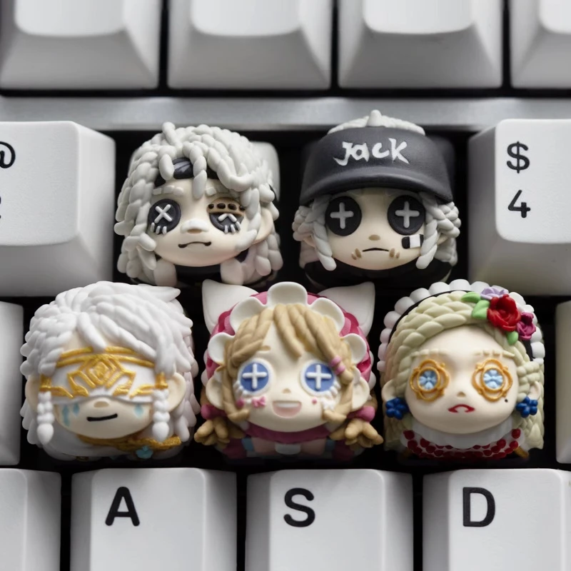 identity-v-アニメキーキャップ-香水製造者-庭師-予言者-職人-ルカ-樹脂製カスタムメカニカルキーボード交換用キャップ