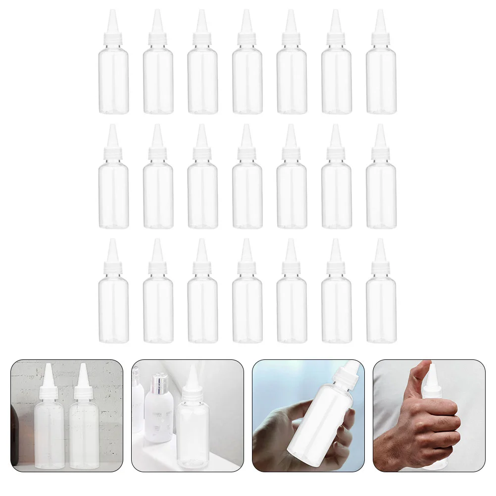 35 Pcs Pointed Mouth Bottle Squeeze Liquid Oil Shampoo Travel Container Plastic Empty Dispenser Clear Honey